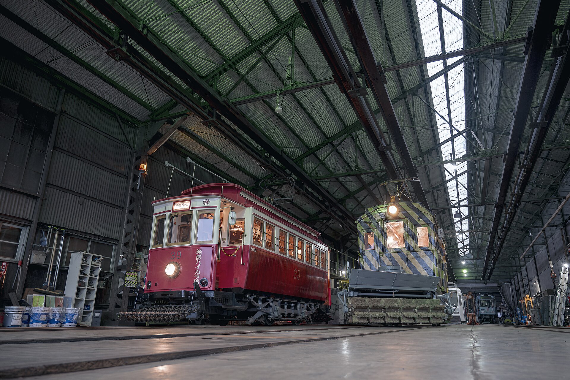 函館市電の車庫(イメージ)