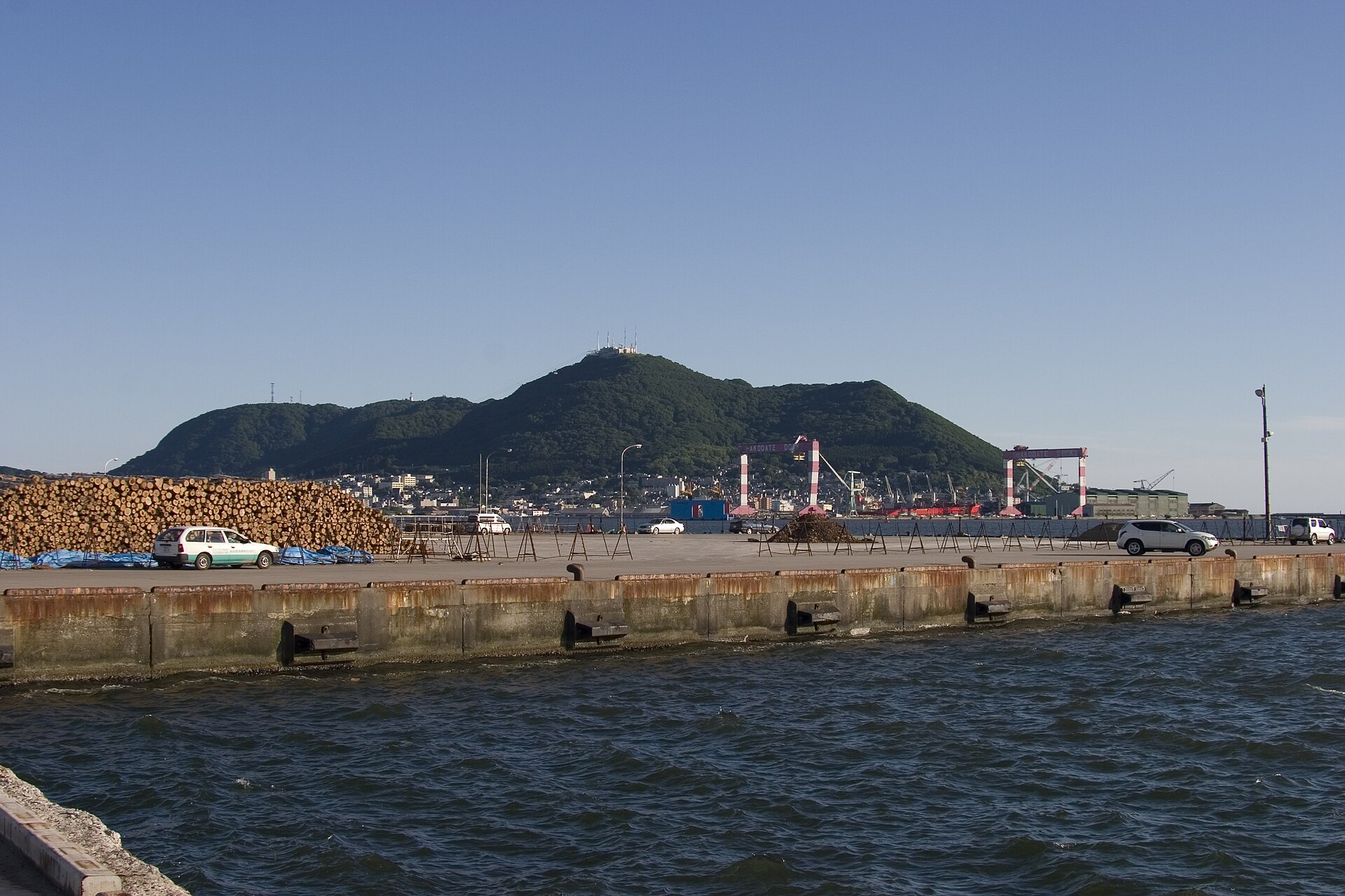 函館山と函館の港