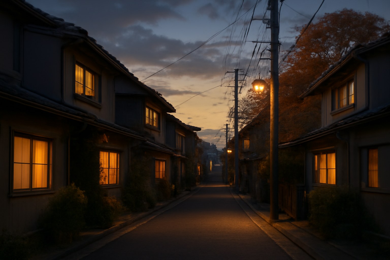 夕方の住宅街のイメージ